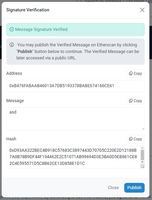 Etherscan: Verify Success